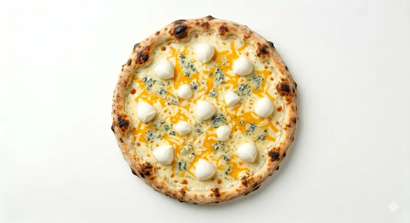 Four Creamy Cheese Pizza